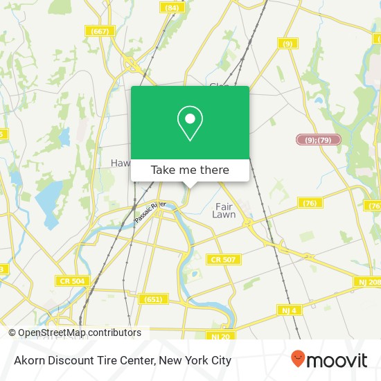 Akorn Discount Tire Center map