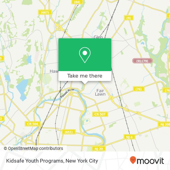 Kidsafe Youth Programs map