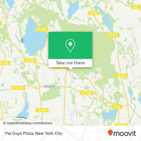 Mapa de Pie Guys Pizza