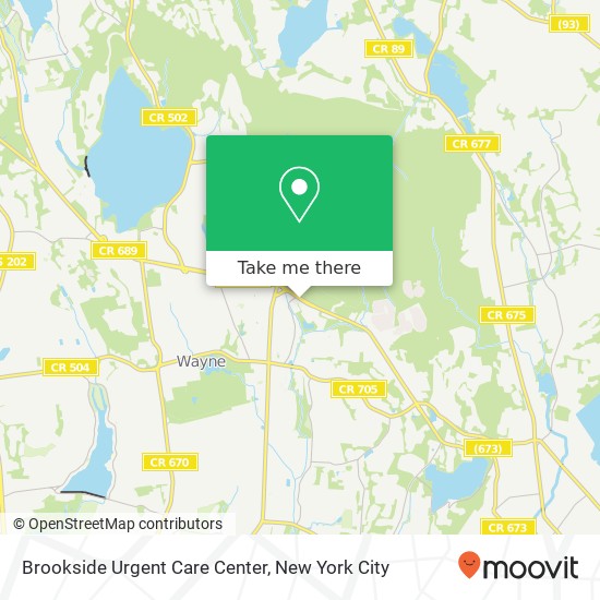Mapa de Brookside Urgent Care Center