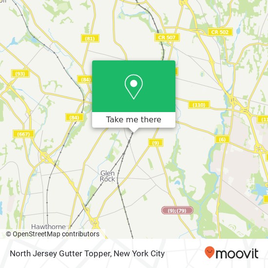 Mapa de North Jersey Gutter Topper