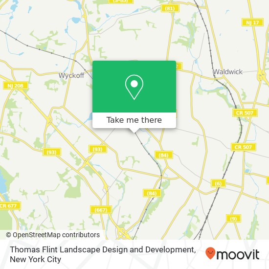 Thomas Flint Landscape Design and Development map