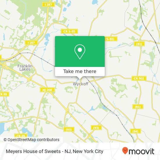 Meyers House of Sweets - NJ map
