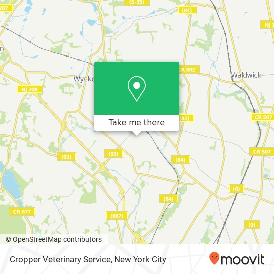 Mapa de Cropper Veterinary Service