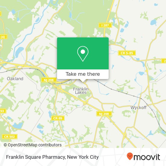 Mapa de Franklin Square Pharmacy