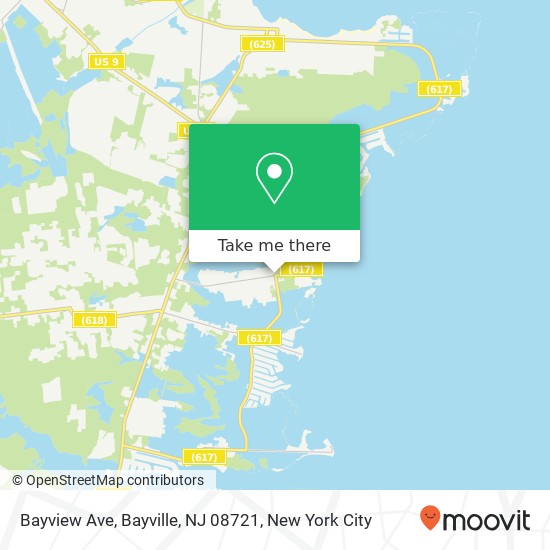 Bayview Ave, Bayville, NJ 08721 map