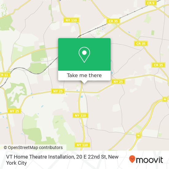 Mapa de VT Home Theatre Installation, 20 E 22nd St