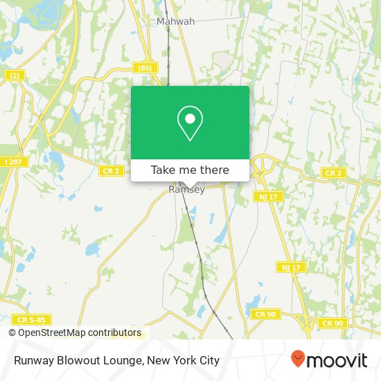 Mapa de Runway Blowout Lounge