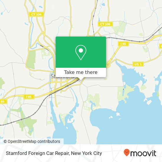 Mapa de Stamford Foreign Car Repair