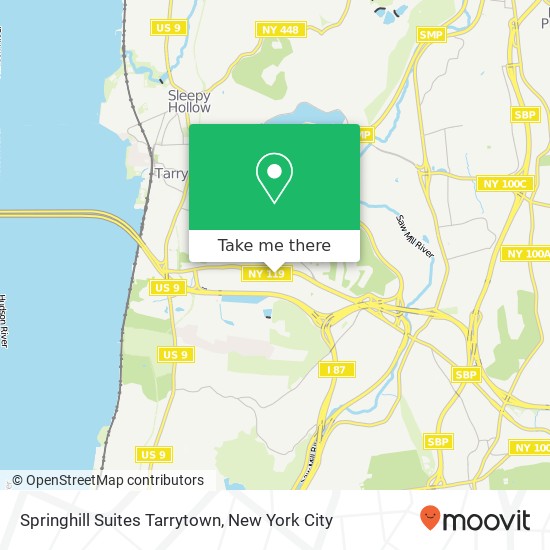Springhill Suites Tarrytown map