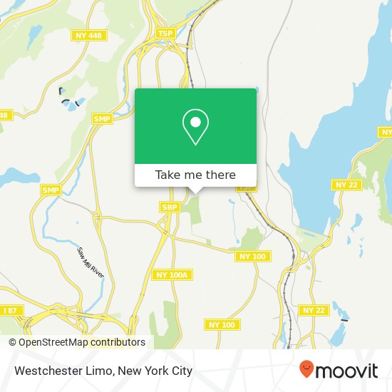 Westchester Limo map