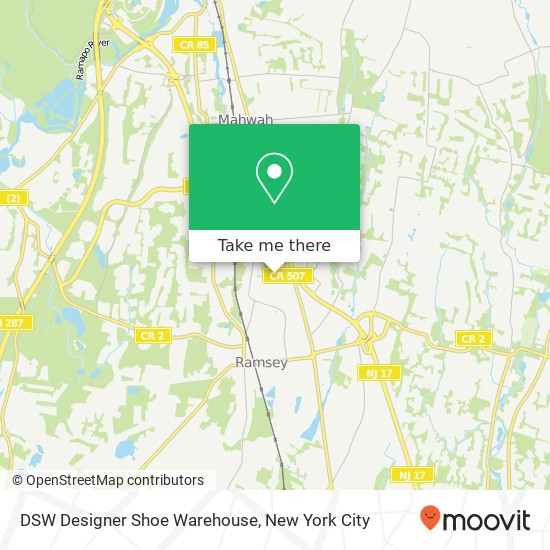 Mapa de DSW Designer Shoe Warehouse