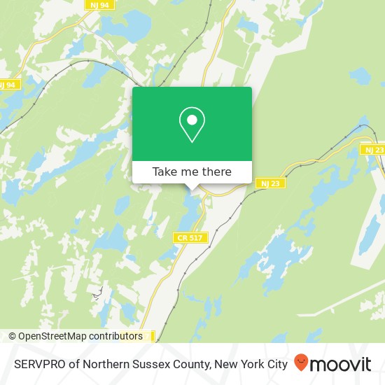 Mapa de SERVPRO of Northern Sussex County