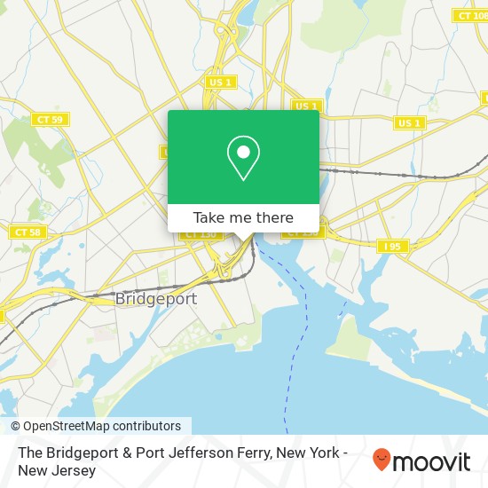 Mapa de The Bridgeport & Port Jefferson Ferry