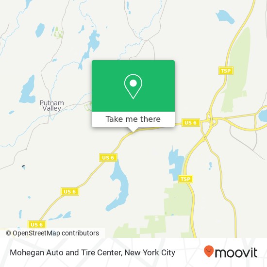 Mohegan Auto and Tire Center map