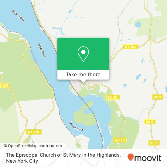 The Episcopal Church of St Mary-in-the-Highlands map