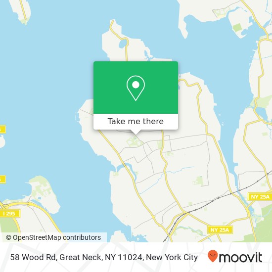 Mapa de 58 Wood Rd, Great Neck, NY 11024