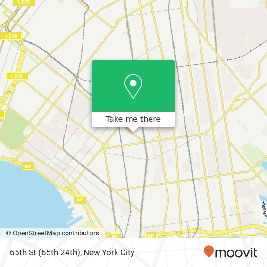 Mapa de 65th St (65th 24th), Brooklyn, NY 11204