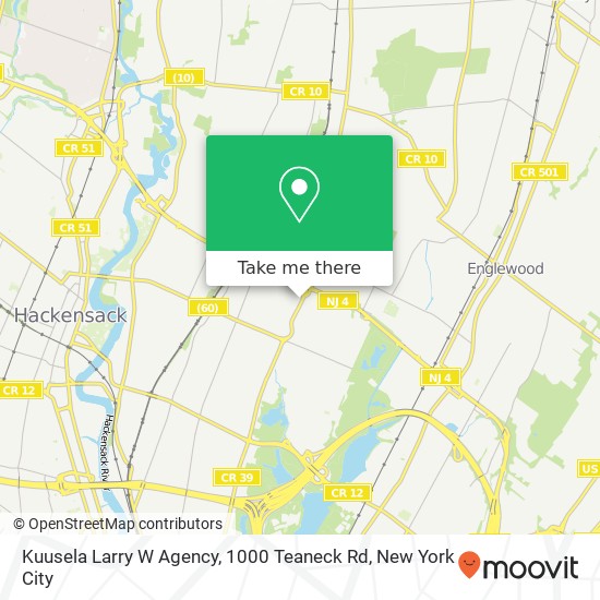 Kuusela Larry W Agency, 1000 Teaneck Rd map