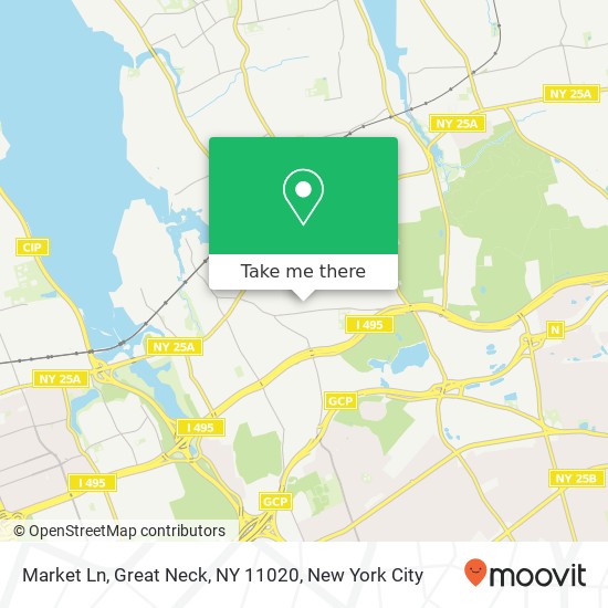 Mapa de Market Ln, Great Neck, NY 11020