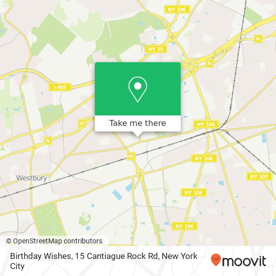 Mapa de Birthday Wishes, 15 Cantiague Rock Rd
