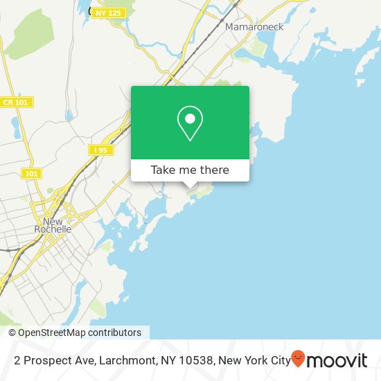 Mapa de 2 Prospect Ave, Larchmont, NY 10538