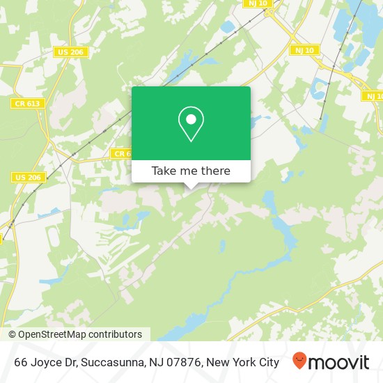 Mapa de 66 Joyce Dr, Succasunna, NJ 07876