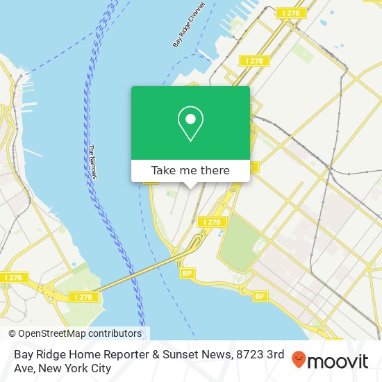 Mapa de Bay Ridge Home Reporter & Sunset News, 8723 3rd Ave