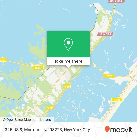 Mapa de 325 US-9, Marmora, NJ 08223