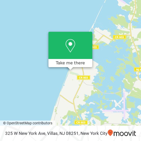 Mapa de 325 W New York Ave, Villas, NJ 08251