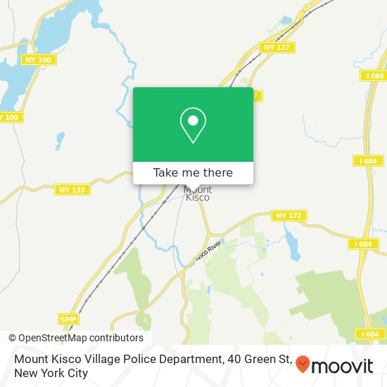 Mount Kisco Village Police Department, 40 Green St map