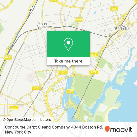 Concourse Carpt Cleang Company, 4344 Boston Rd map