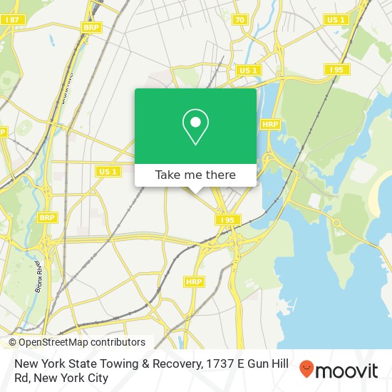 New York State Towing & Recovery, 1737 E Gun Hill Rd map