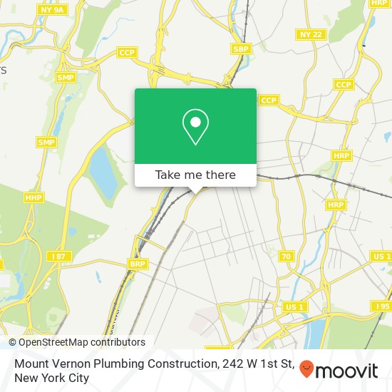 Mount Vernon Plumbing Construction, 242 W 1st St map