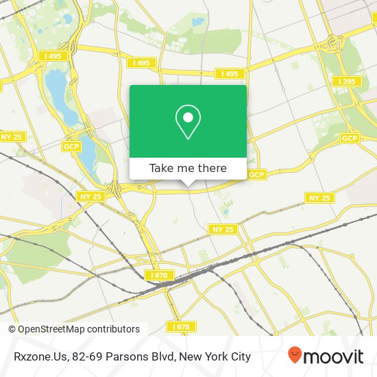 Mapa de Rxzone.Us, 82-69 Parsons Blvd