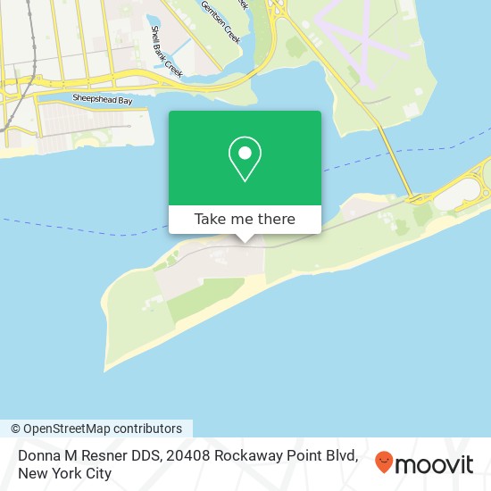 Mapa de Donna M Resner DDS, 20408 Rockaway Point Blvd