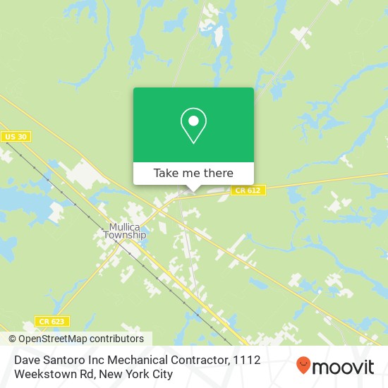 Mapa de Dave Santoro Inc Mechanical Contractor, 1112 Weekstown Rd