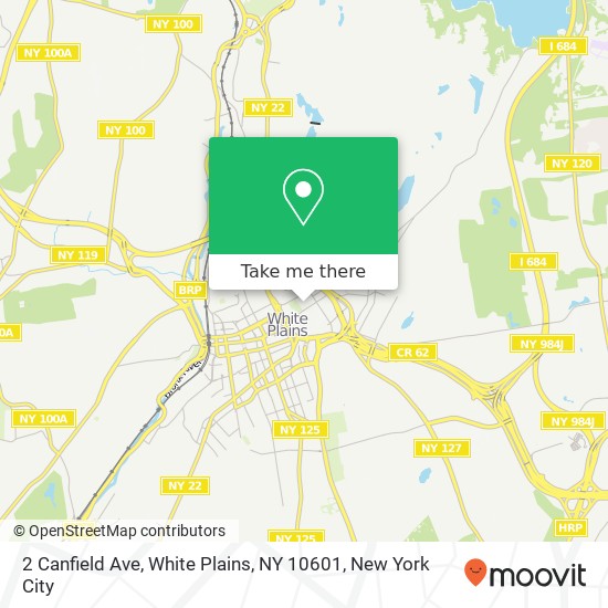 2 Canfield Ave, White Plains, NY 10601 map