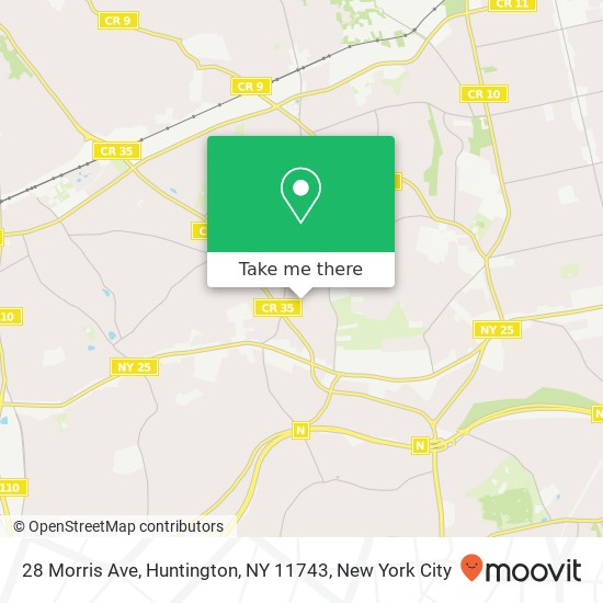 Mapa de 28 Morris Ave, Huntington, NY 11743