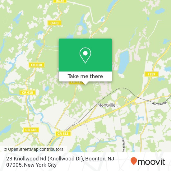 Mapa de 28 Knollwood Rd (Knollwood Dr), Boonton, NJ 07005