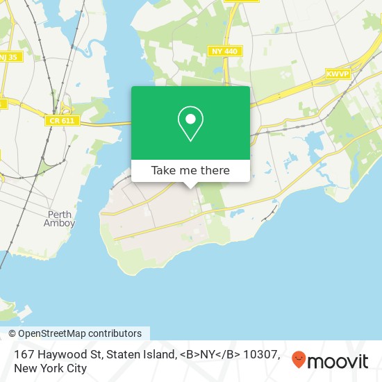 Mapa de 167 Haywood St, Staten Island, <B>NY< / B> 10307