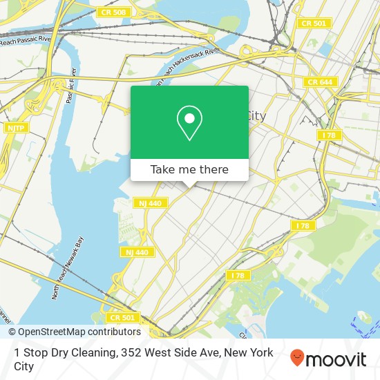Mapa de 1 Stop Dry Cleaning, 352 West Side Ave