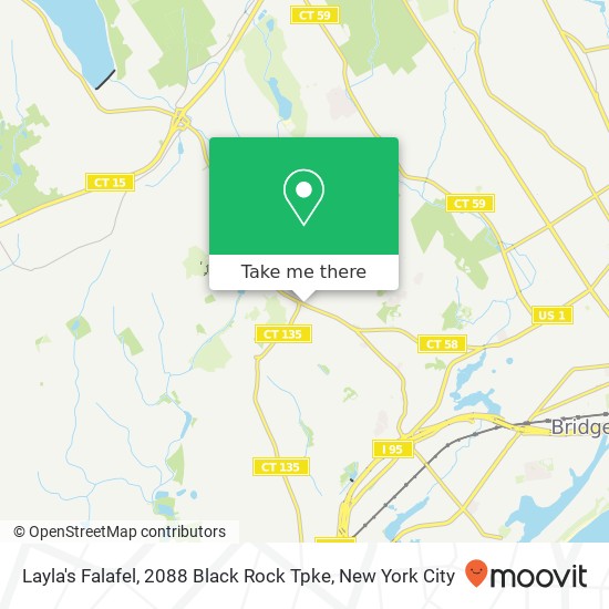 Layla's Falafel, 2088 Black Rock Tpke map