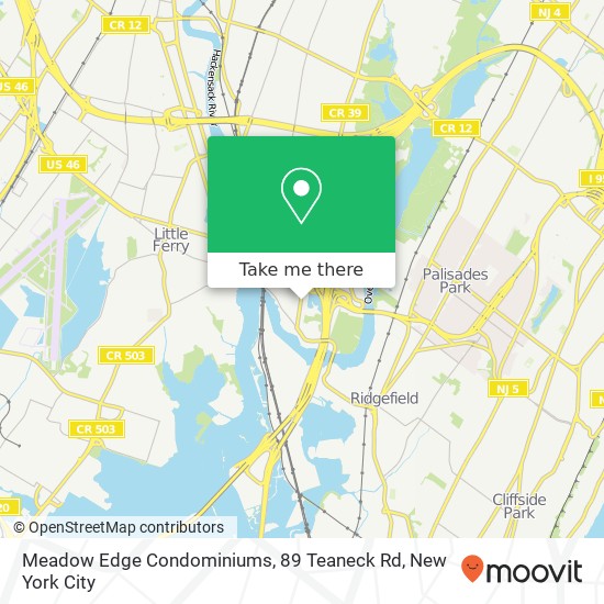 Meadow Edge Condominiums, 89 Teaneck Rd map