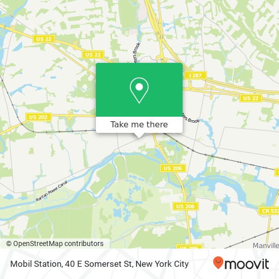 Mobil Station, 40 E Somerset St map