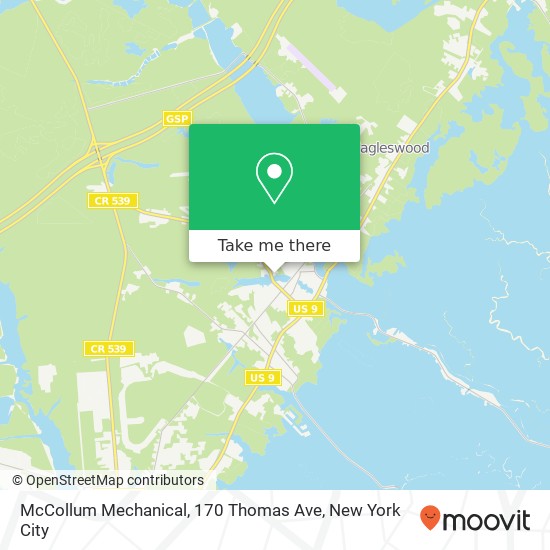 Mapa de McCollum Mechanical, 170 Thomas Ave