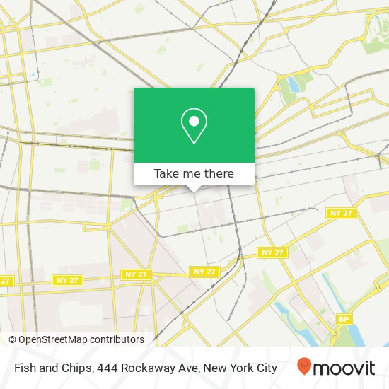 Mapa de Fish and Chips, 444 Rockaway Ave