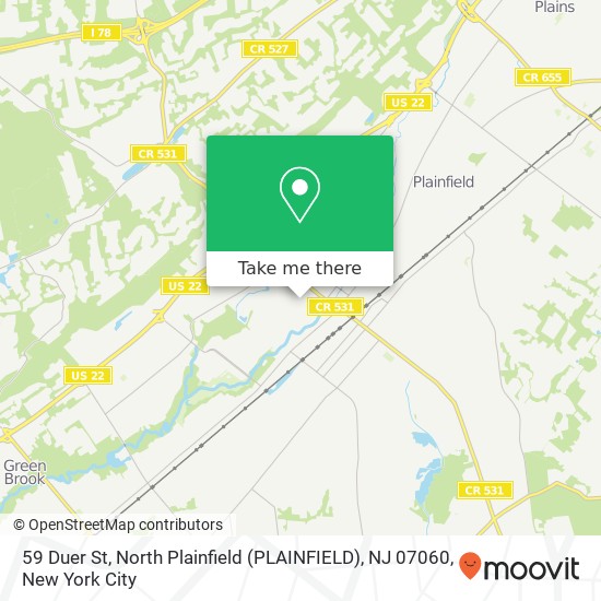 59 Duer St, North Plainfield (PLAINFIELD), NJ 07060 map