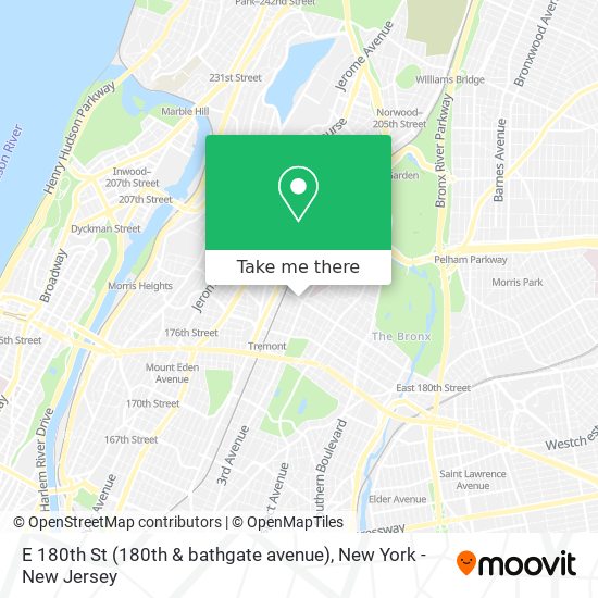 Mapa de E 180th St (180th & bathgate avenue)