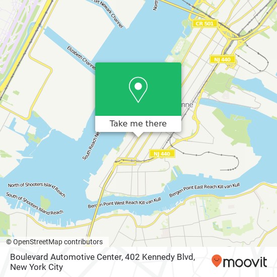 Mapa de Boulevard Automotive Center, 402 Kennedy Blvd